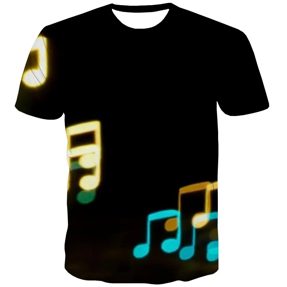 Music T-shirt Men Instrument T shirts Funny Retro Tshirts Novelty Electronic T-shirts Graphic