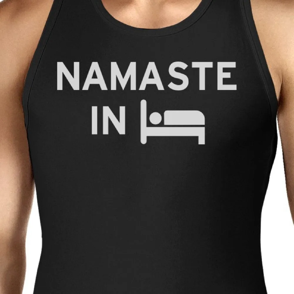 Namaste In Bed Unisex Tank Top Yoga Sleeveless Shirt Gifts For Yogi