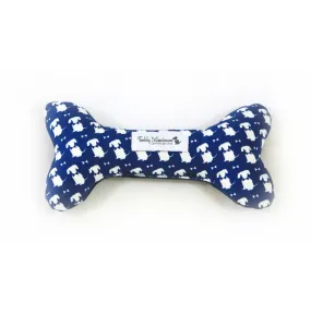 Navy Signature Print Dog Toy