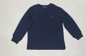 Nwt Kids Polo Ralph Lauren Navy Blue Small Pony  L/S Tee (2T-7T)