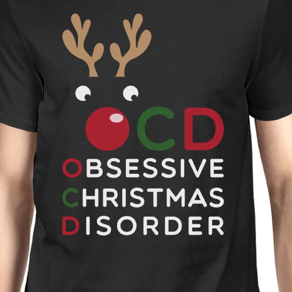 OCD Obsessive Christmas Disorder Black Men's Tee Cute Holiday Gift