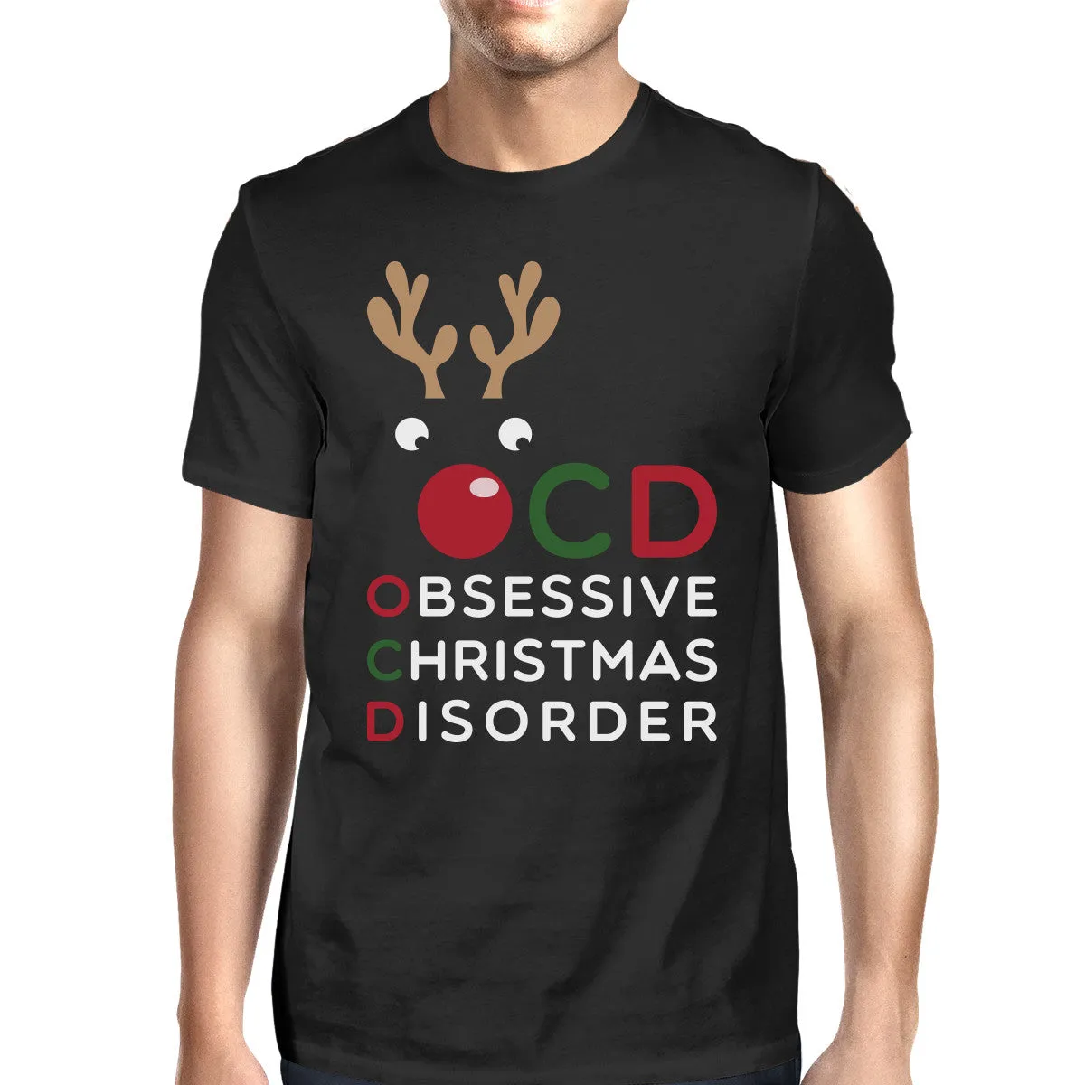 OCD Obsessive Christmas Disorder Black Men's Tee Cute Holiday Gift