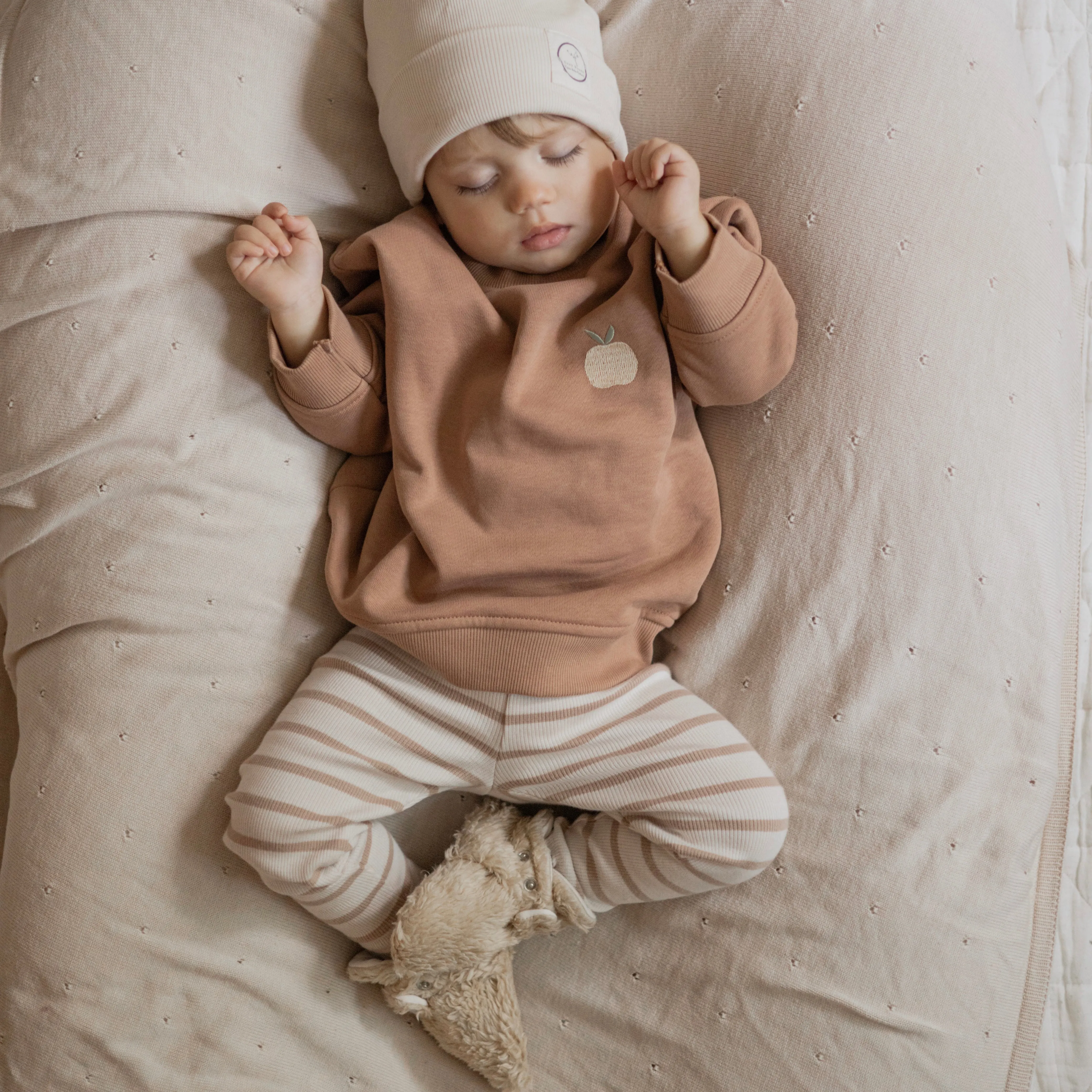 Organic Teddy Booties - Cream