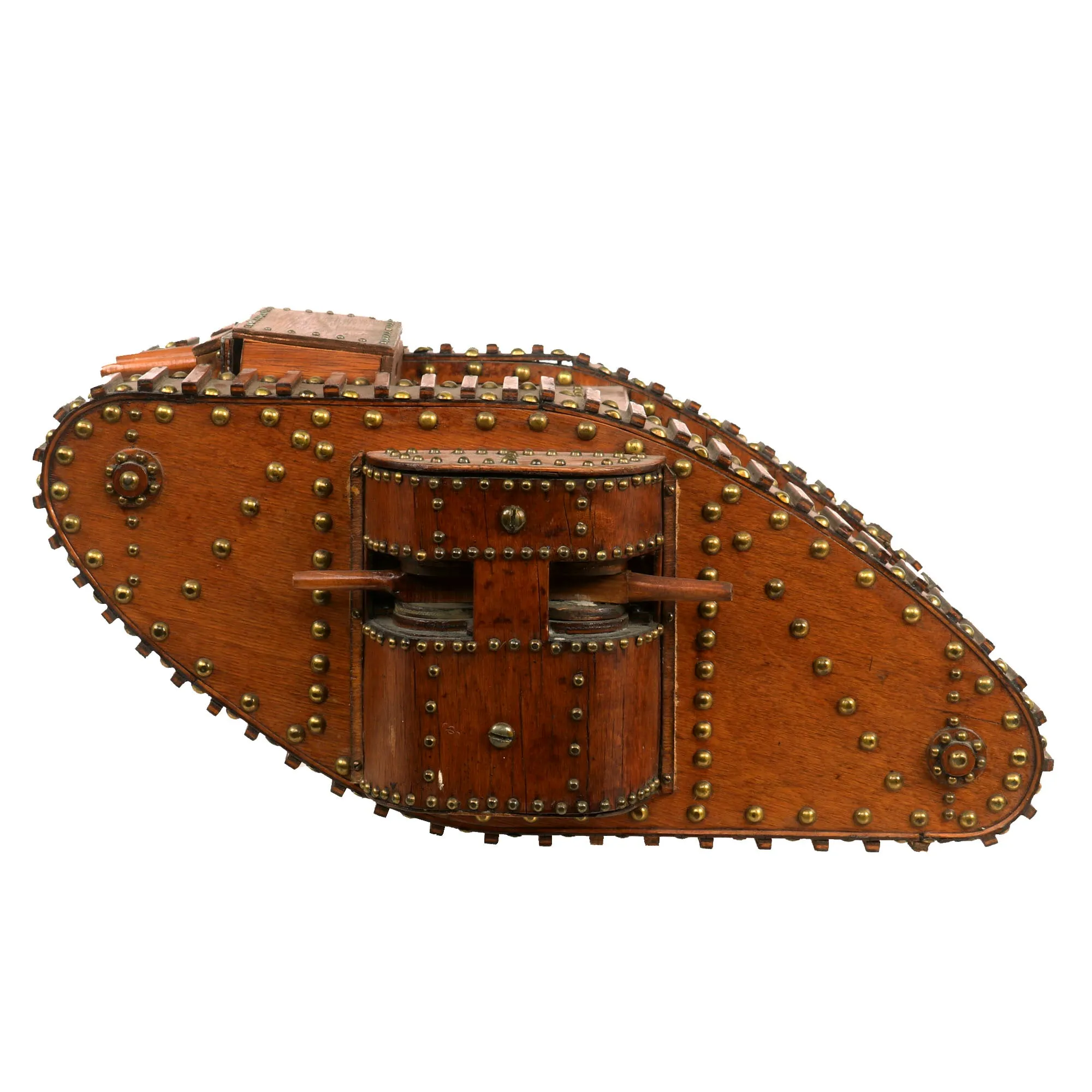 Original British WWI Mark IV Tank Wood Model - Formerly A.A.F. Tank Museum Collection