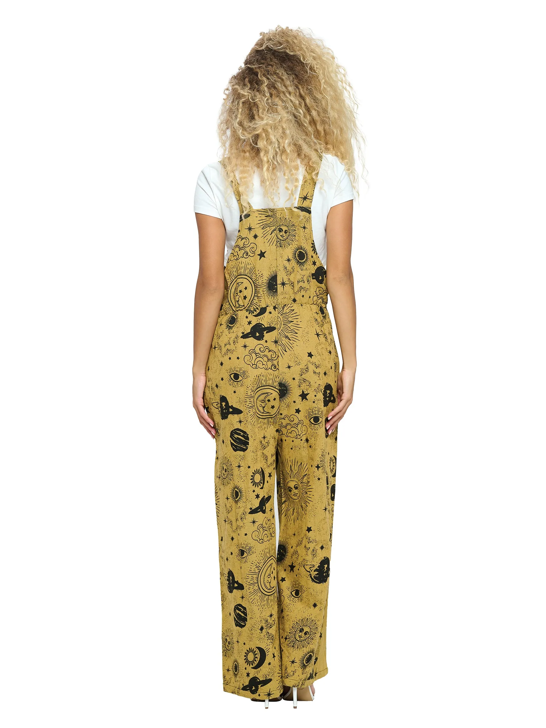 Overall Hippie Celestial Print