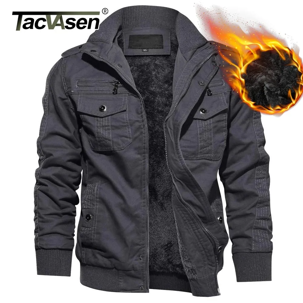 Oversize cotton winter thicken fleece casual jacket with multi-pockets