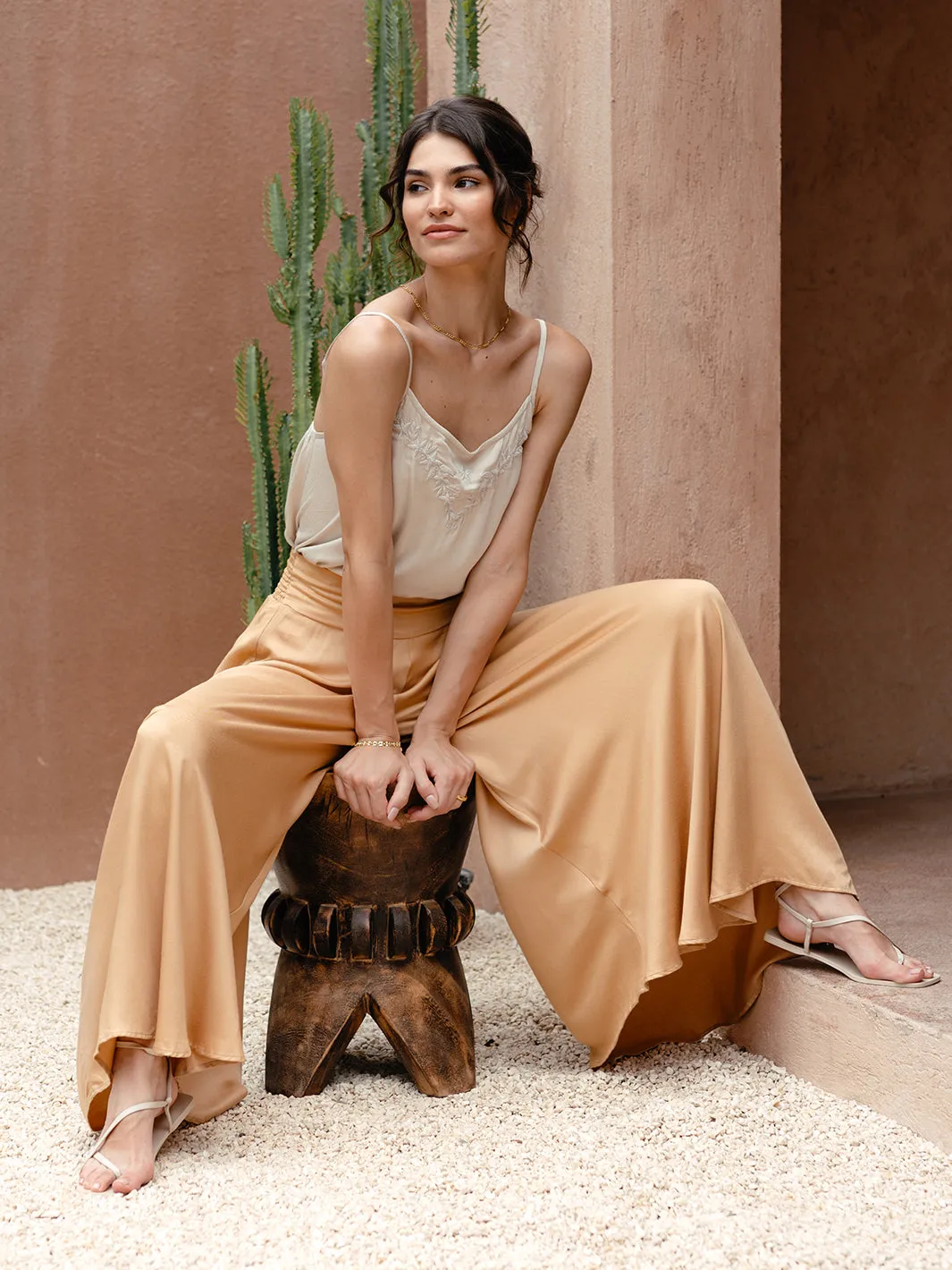 Palazzo Ecovero™ Pants Camel