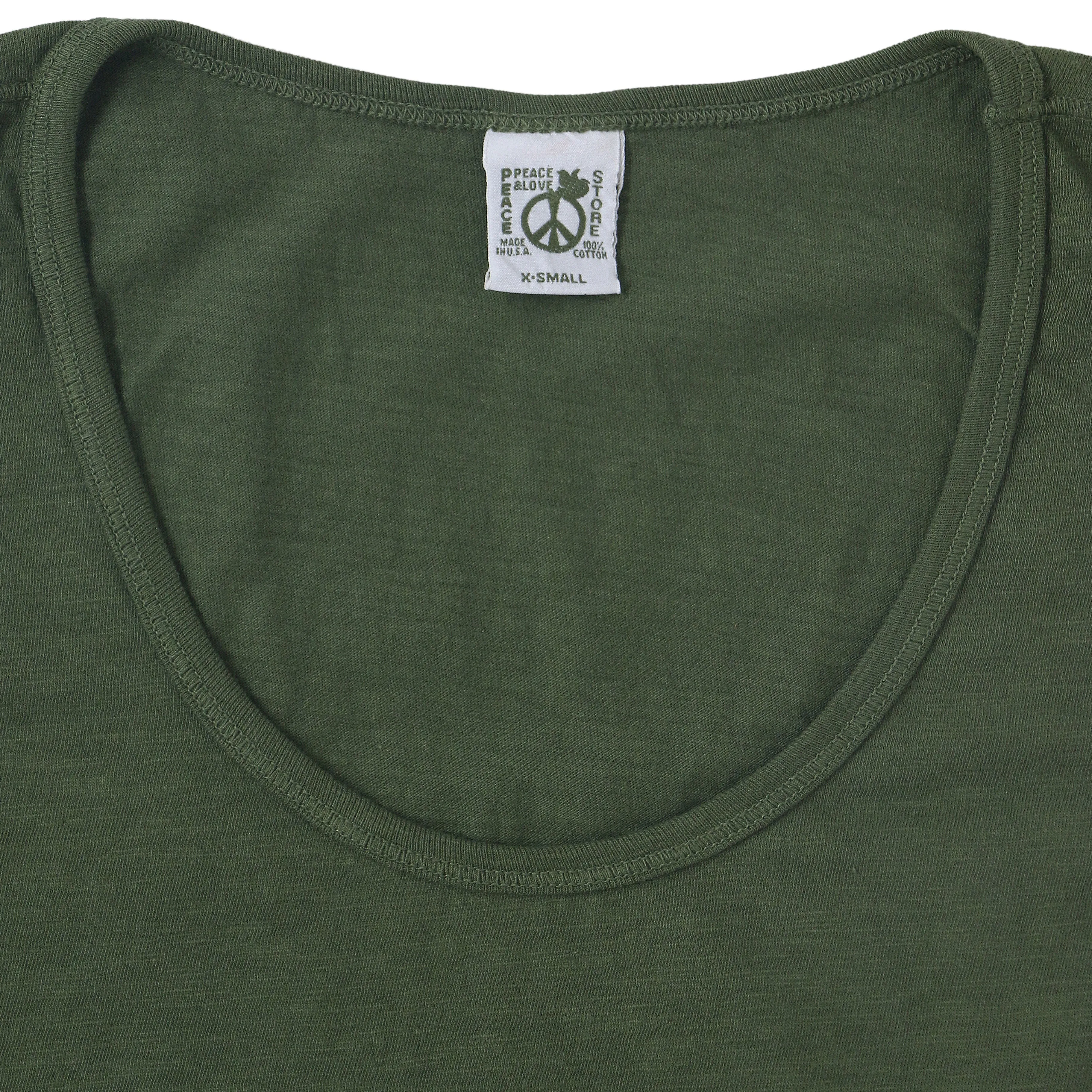 Peace Store Cotton Tank Top  - Old Olive