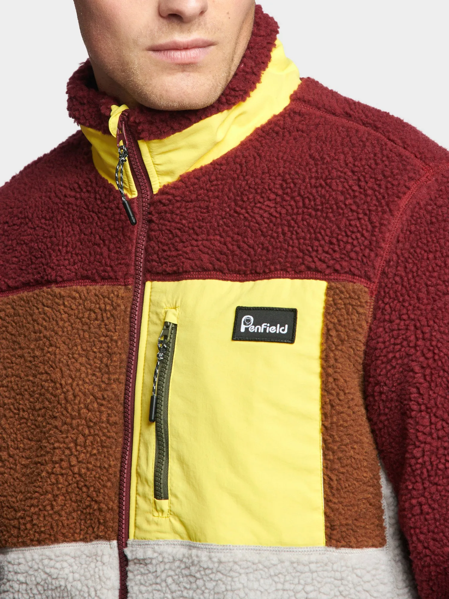 Penfield Mens Mattawa Fleece Jacket Zinfandel