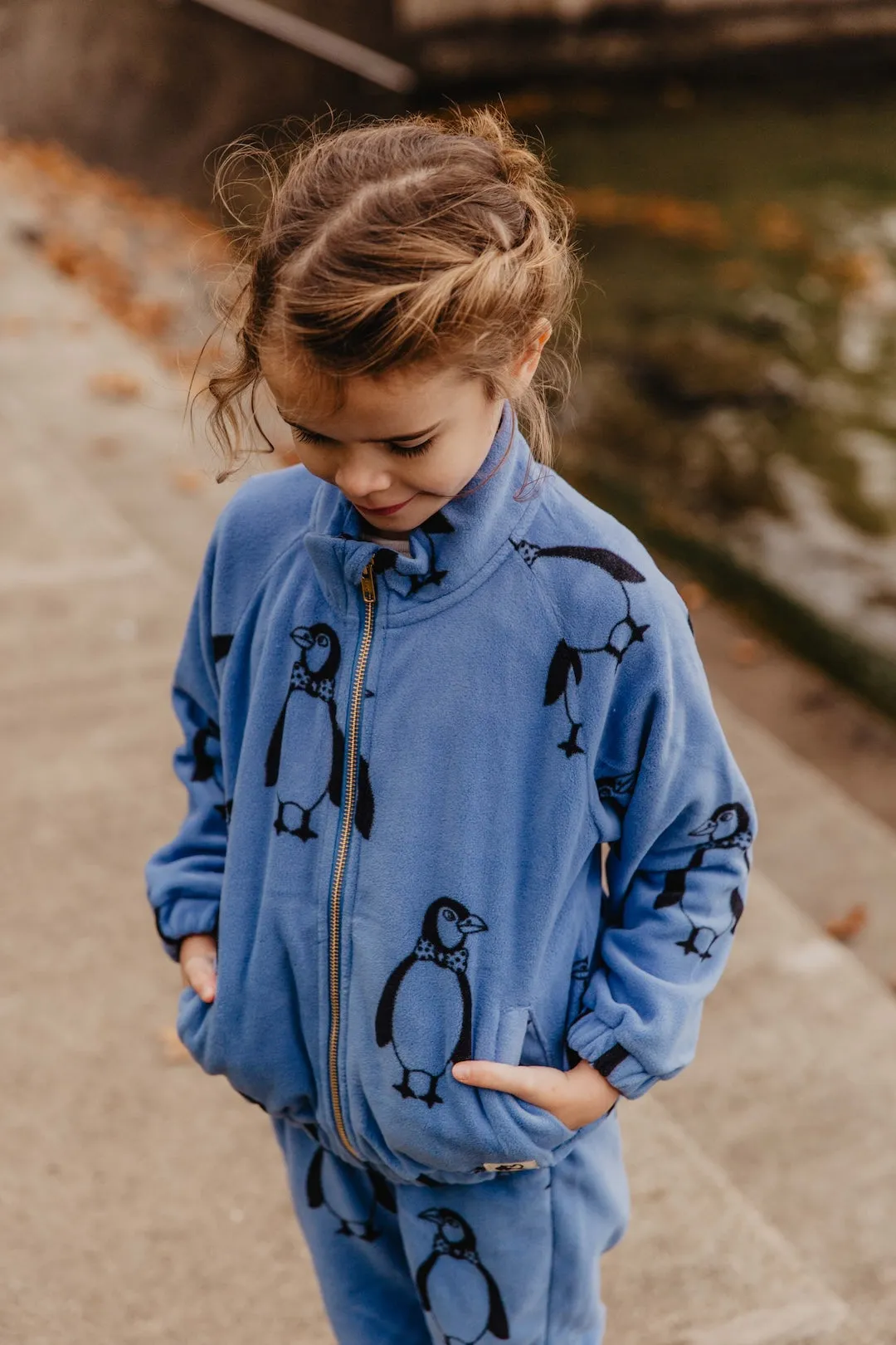 Penguin Fleece Jacket - blue