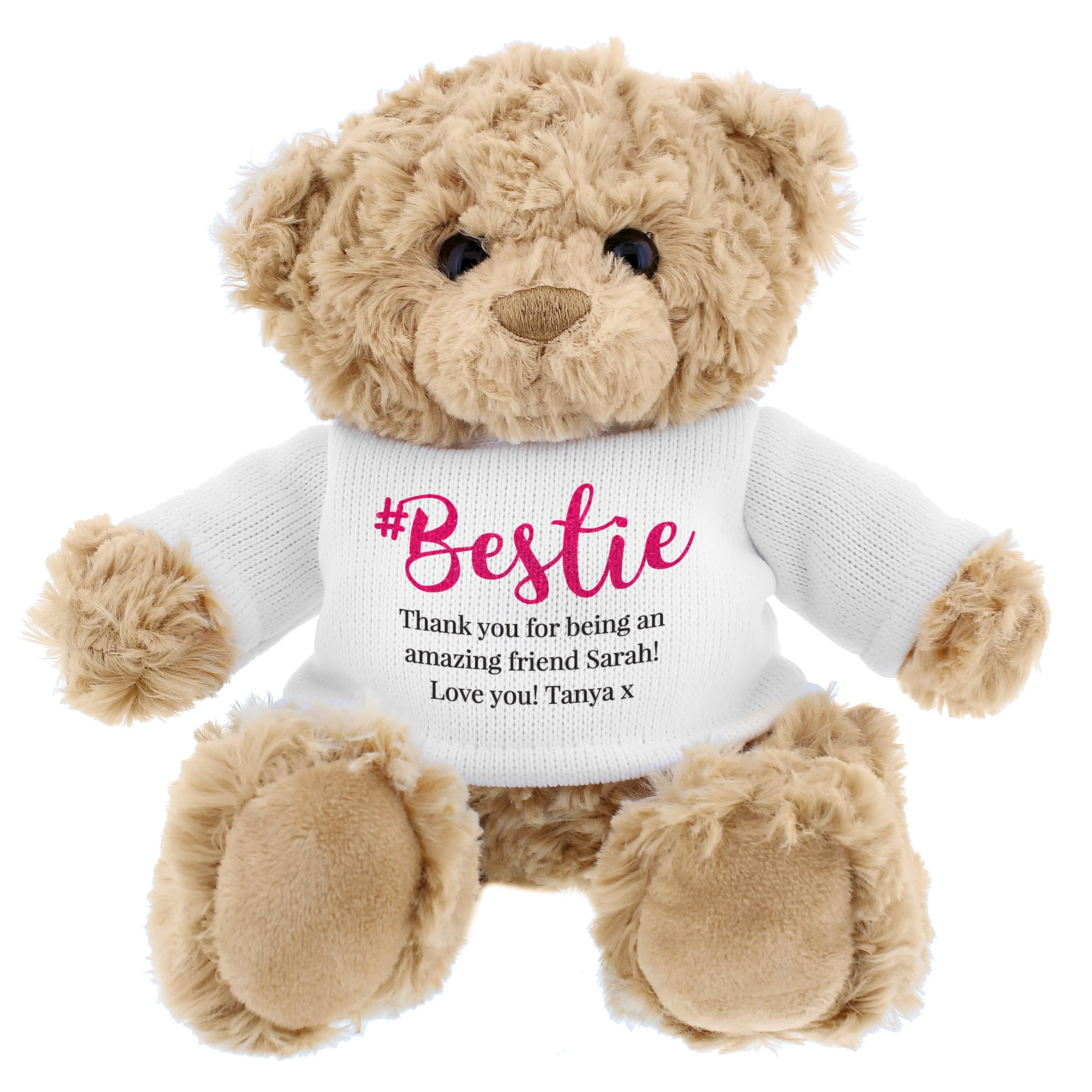 Personalised #Bestie Teddy Bear