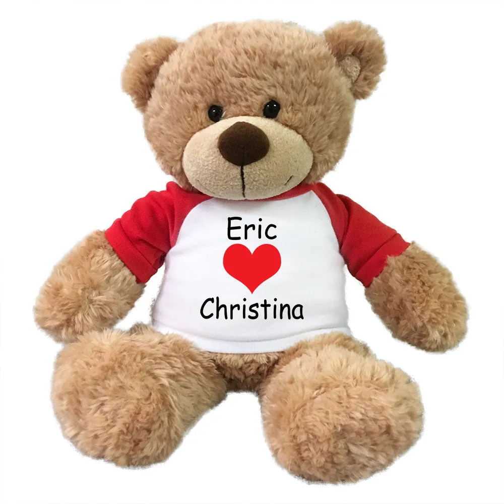 Personalized Valentine Teddy Bear - 13" Bonny Bear