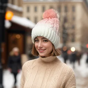 Pink Ice Cream Bobble Hat