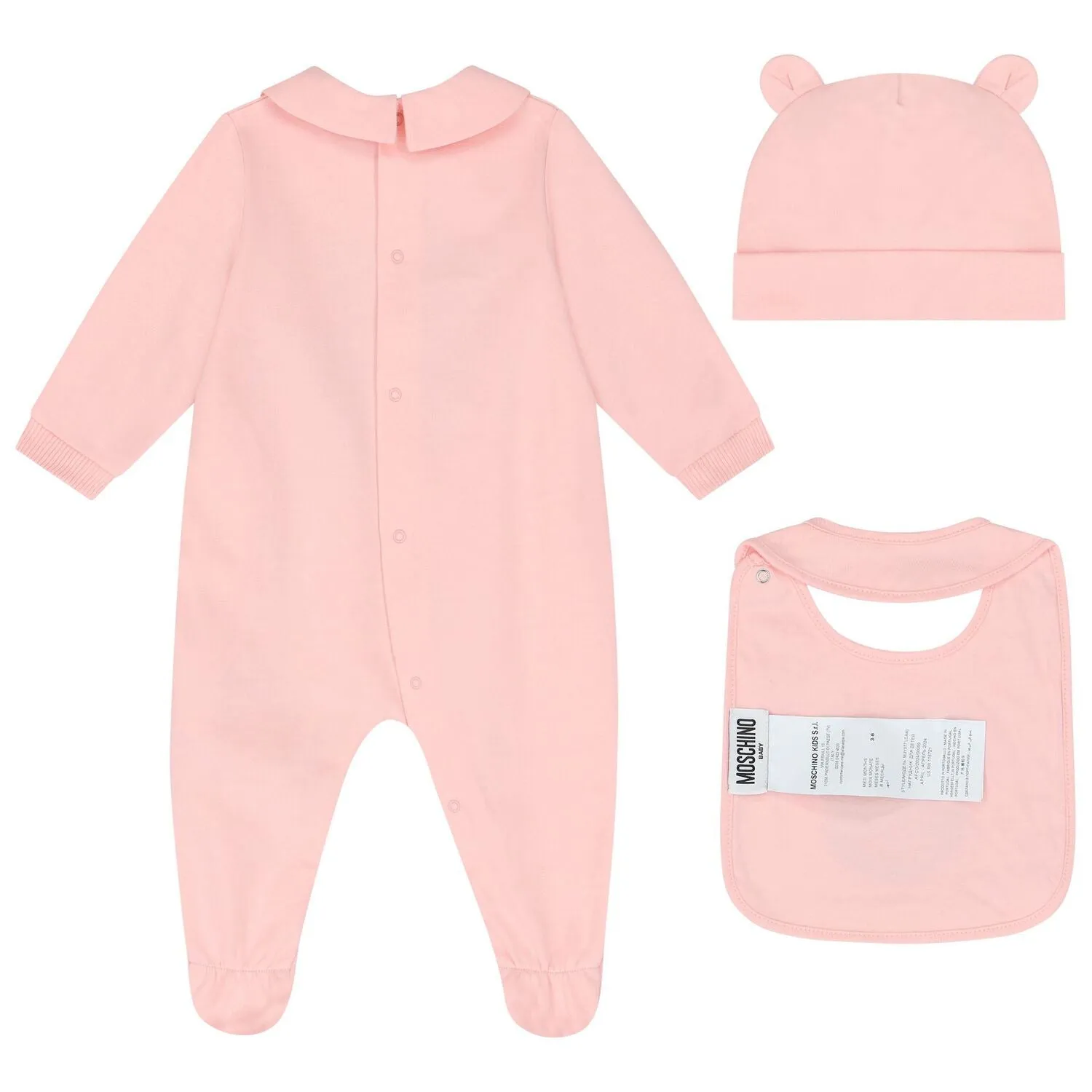 Pink Teddy Bear Logo Babygrow Gift Set