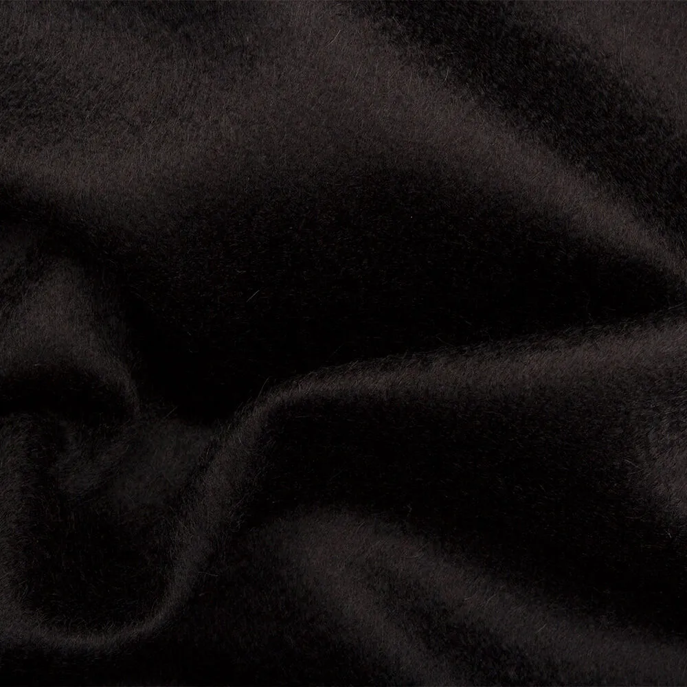 Plain Black Pure Cashmere Coating