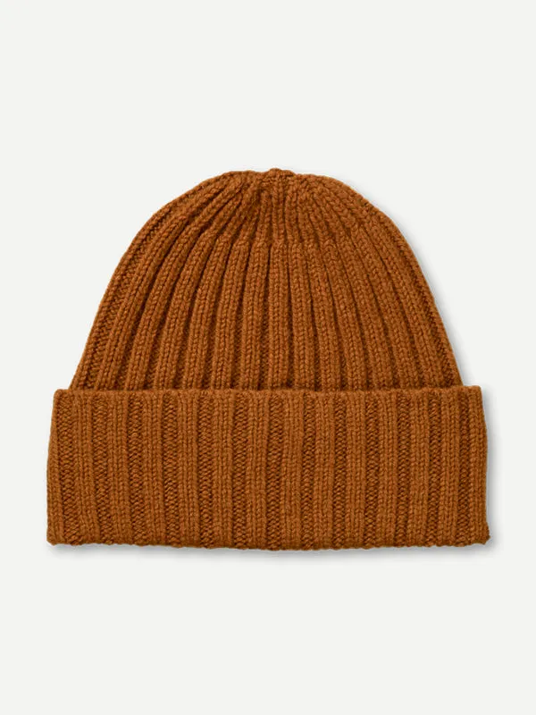 PLAIN RIBBED HAT OATMEAL