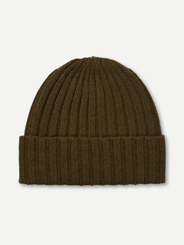 PLAIN RIBBED HAT OATMEAL