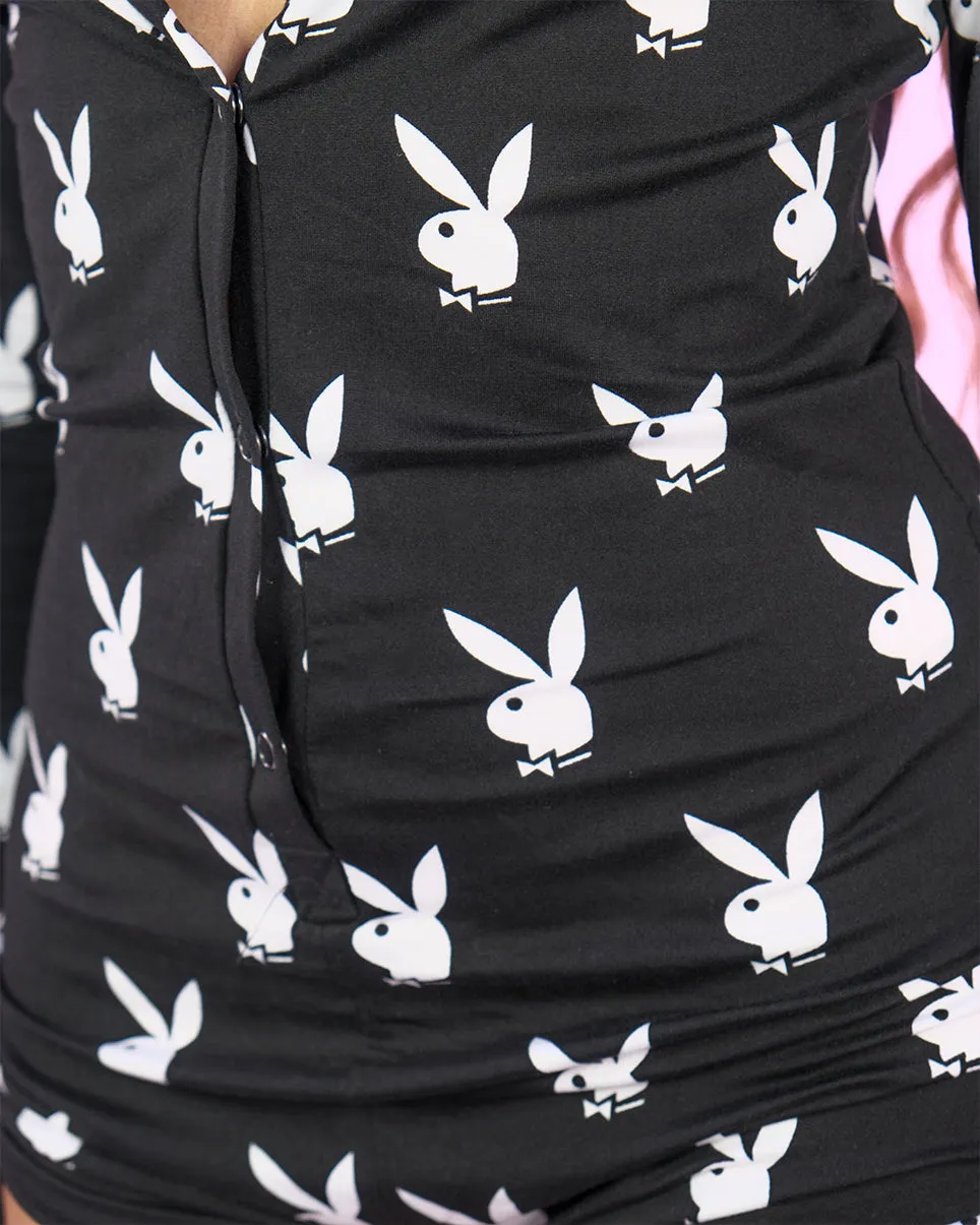 Playboy Black Slumber Bunny Romper