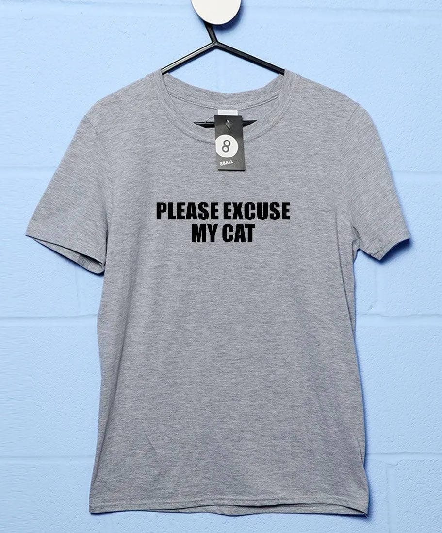 Please Excuse My Cat Video Conference T-Shirt