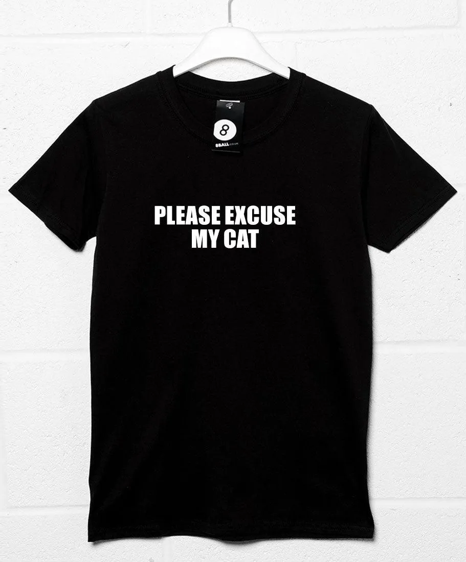 Please Excuse My Cat Video Conference T-Shirt