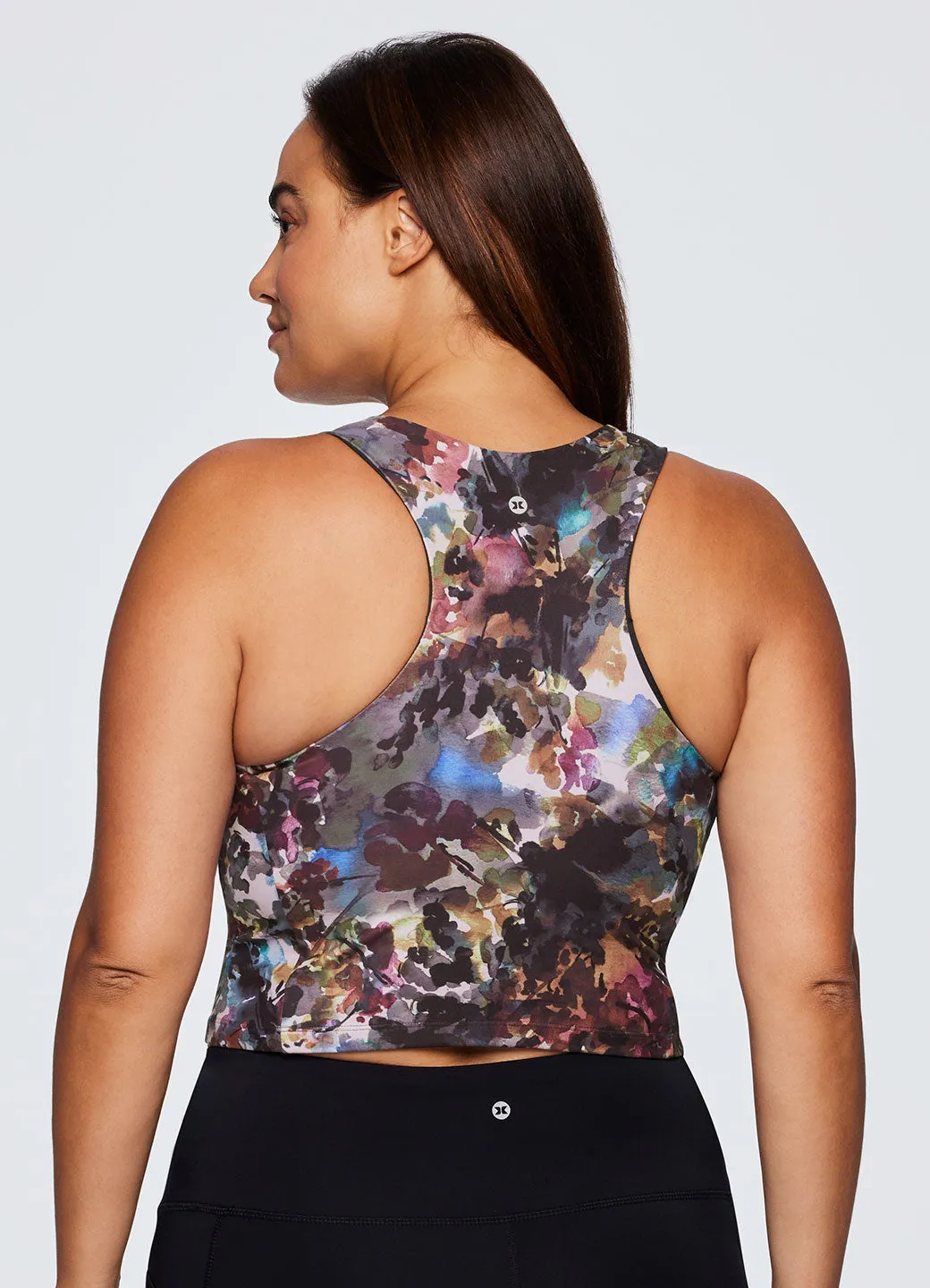 Plus Botanical Floral Shelf Bra Tank