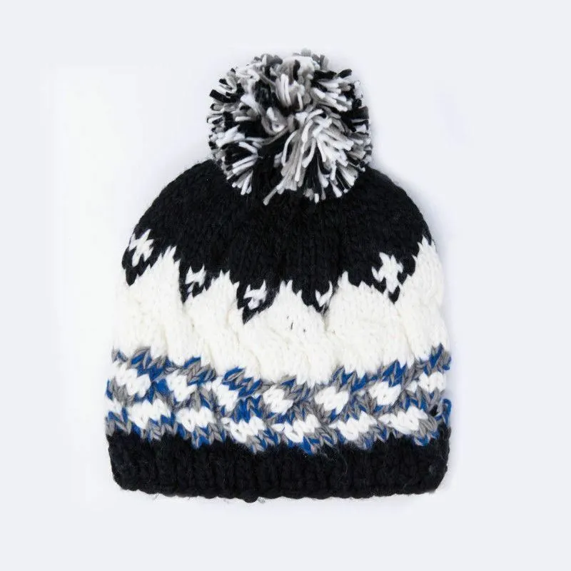 Pom pom Hat Beanie Winter Women Warm Knit Ski Bobble Cap Knitted Crochet Wool Au