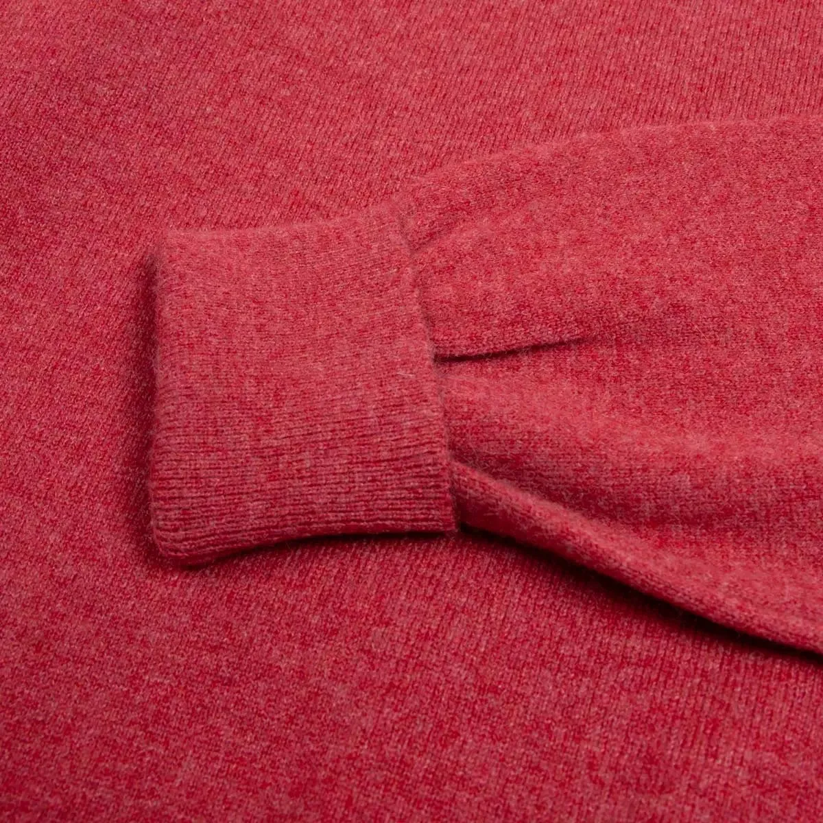 Poppy Melange Chatsworth 2ply V-Neck Cashmere Sweater