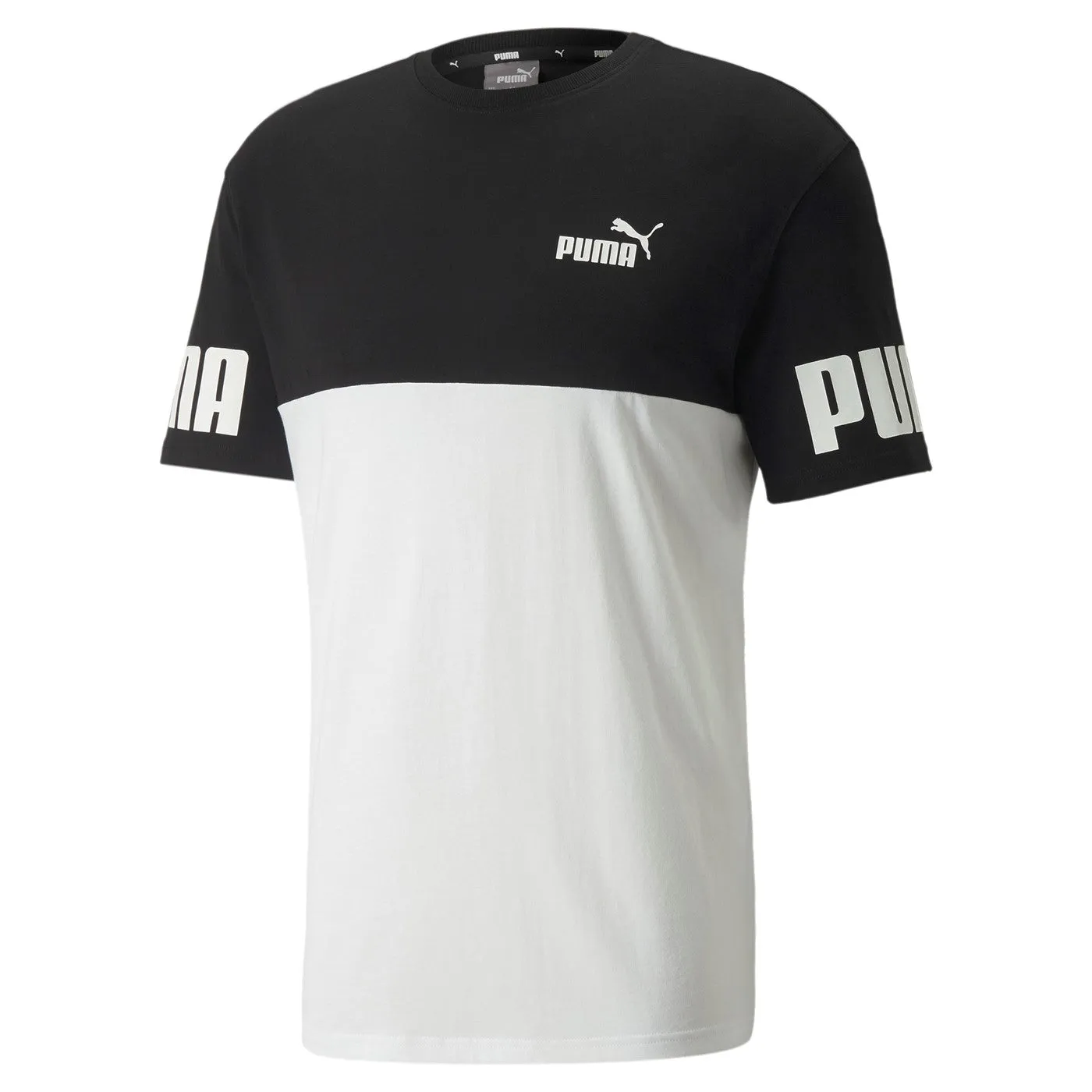 Puma T-shirt Colorblock 847389 01 black-white