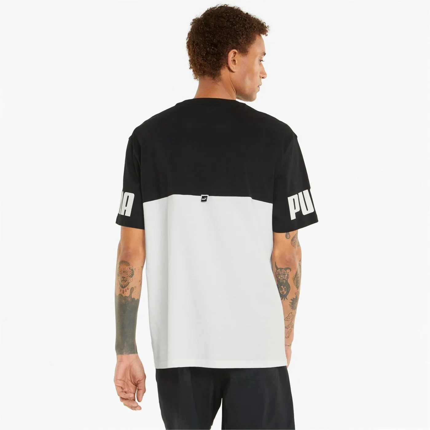 Puma T-shirt Colorblock 847389 01 black-white