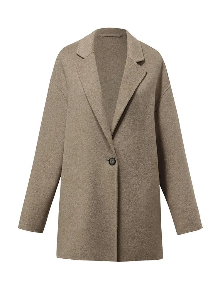 Pure Cashmere Mid-Length Women Coat