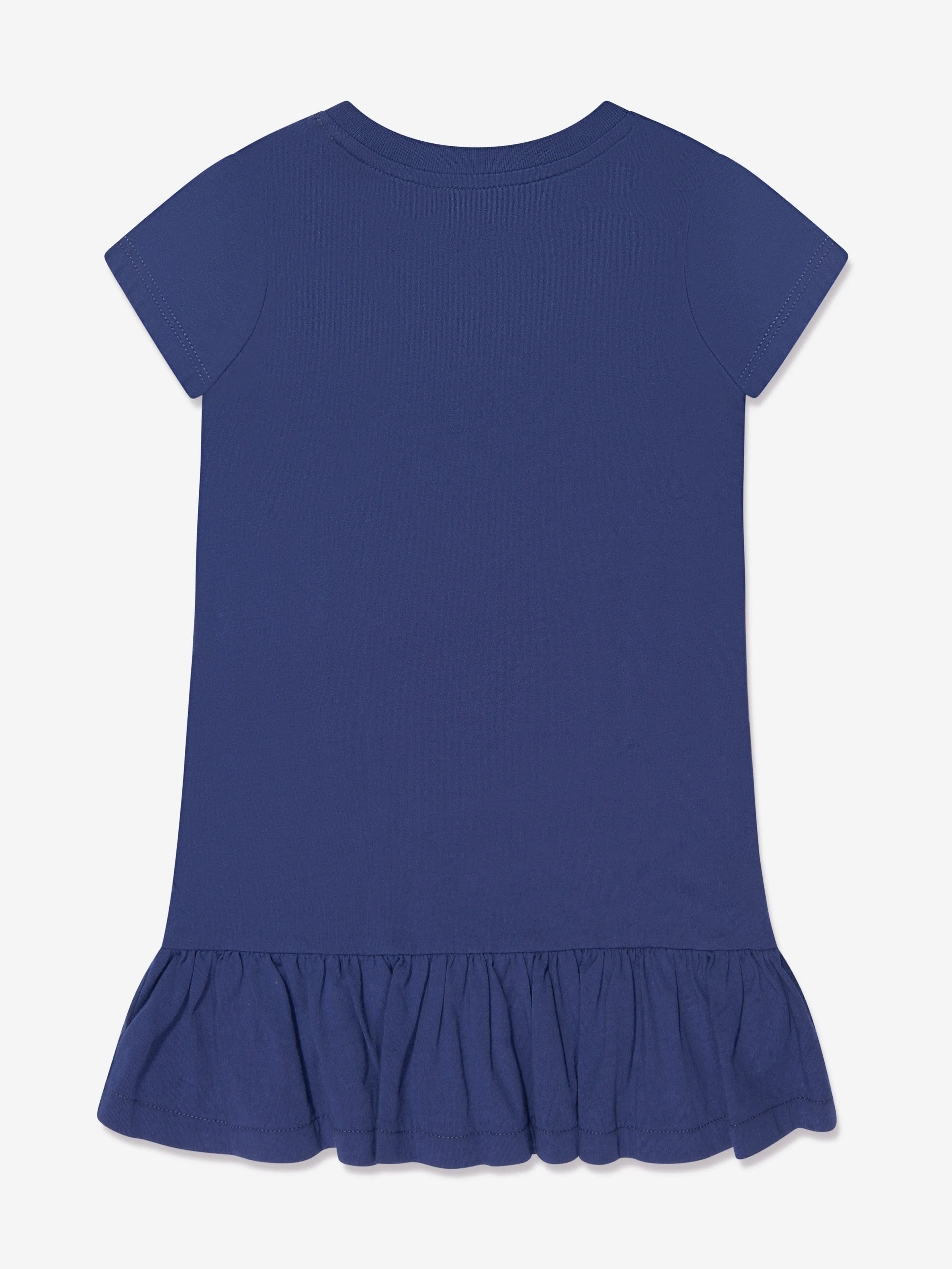 Ralph Lauren Girls Bear Jersey Dress in Navy