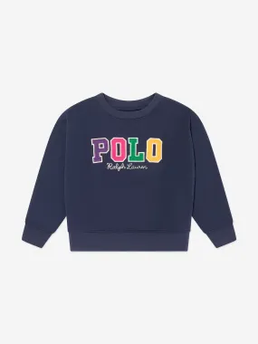 Ralph Lauren Girls Polo Sweatshirt in Navy