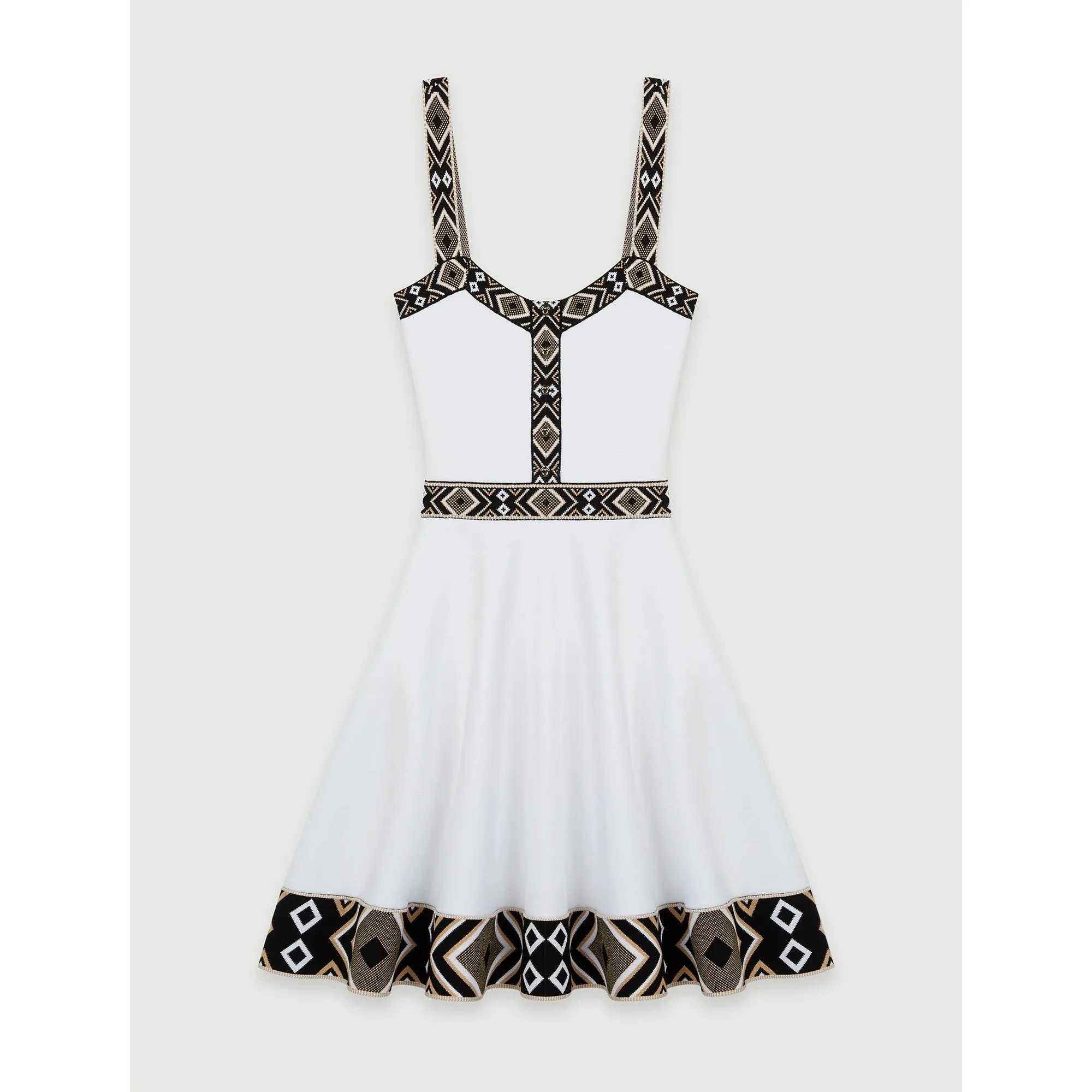 Relief Dress - White