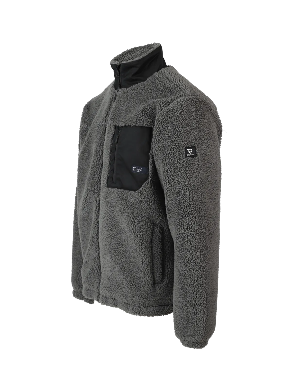 Renziost Men Fleece Jacket | Mud Green