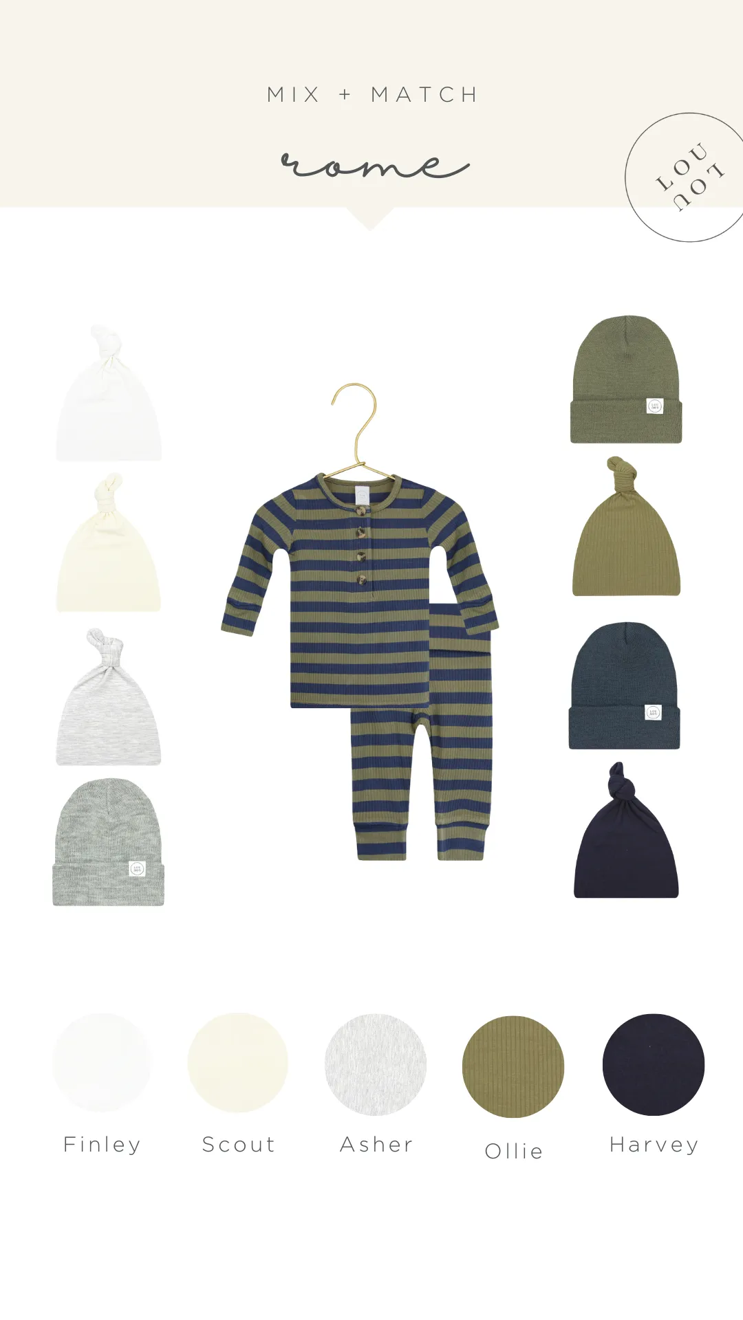 Rome Ribbed Newborn Hat Bundle