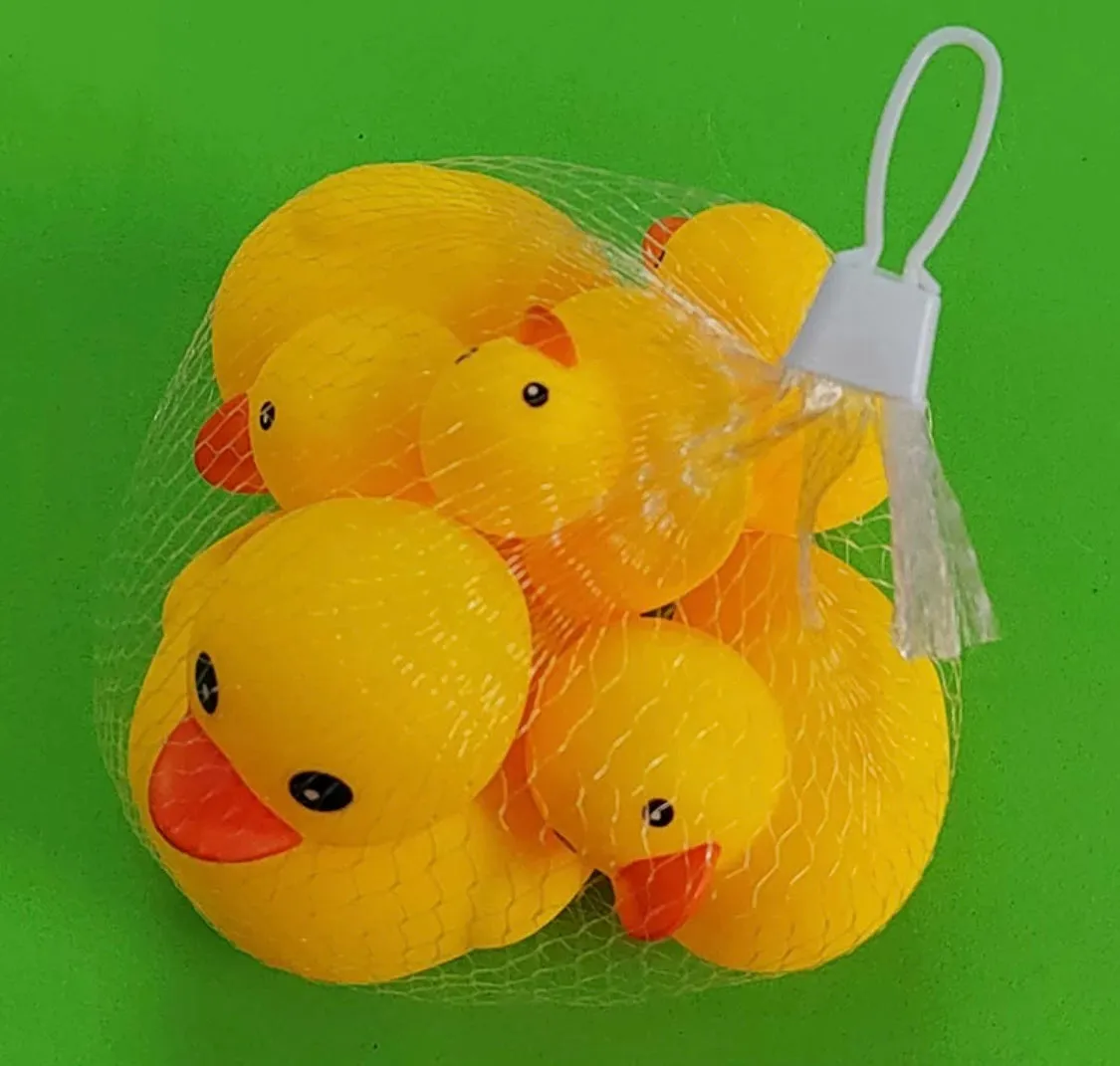 Rubber duckie bag of 5 toy