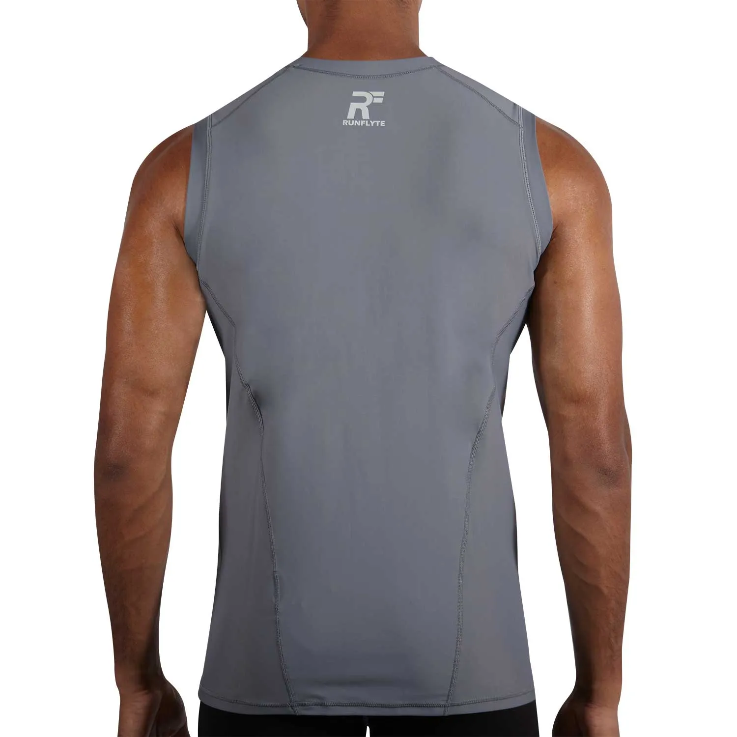 RunFlyte Men's Tech Flyte Compression Tank Top  Charcoal Grey