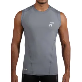 RunFlyte Men's Tech Flyte Compression Tank Top  Charcoal Grey