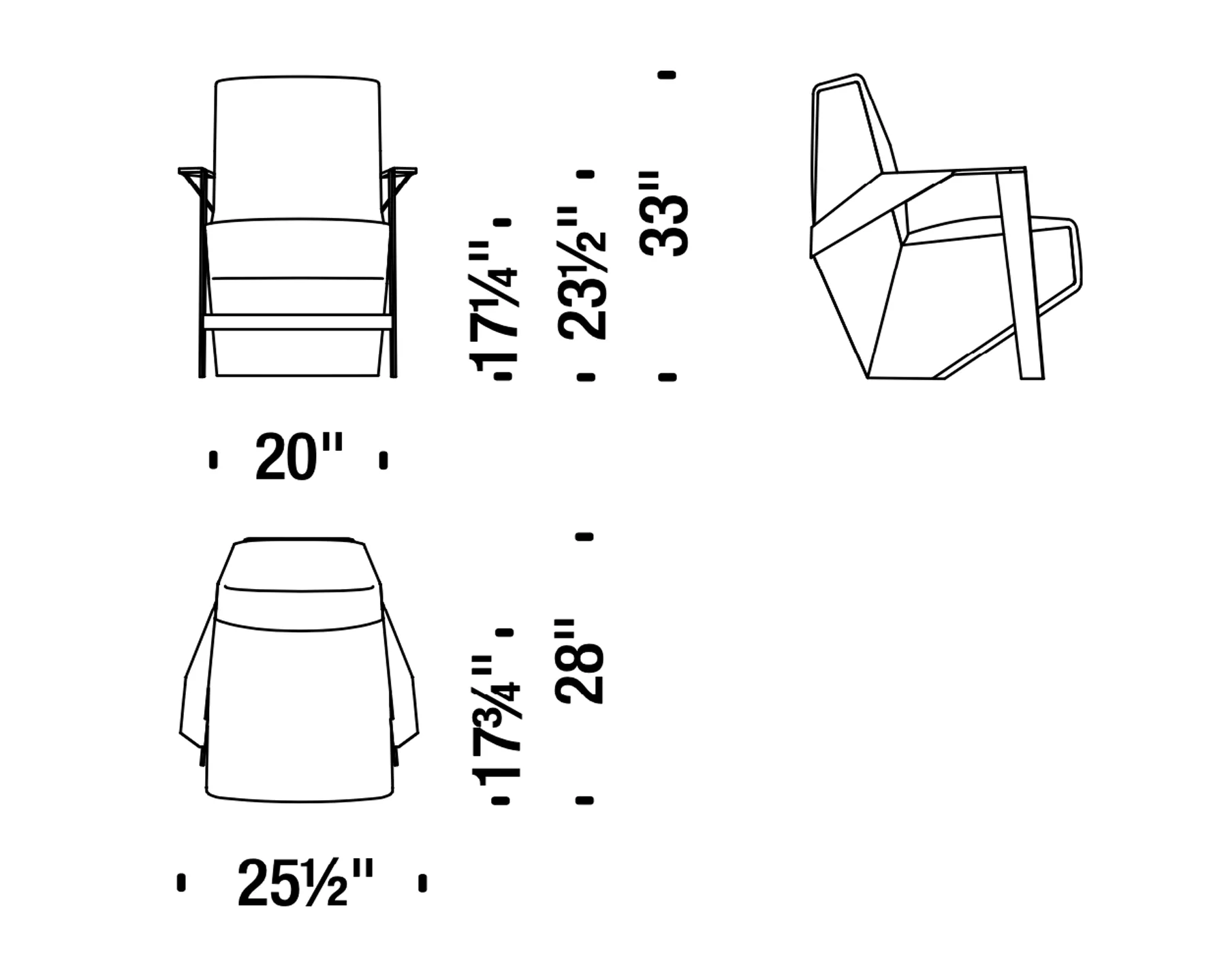 Silver Lake - Armchair (Wood)