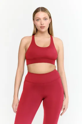 SKINLUXE LONGLINE TANK SPORTS BRA - RETRO RED