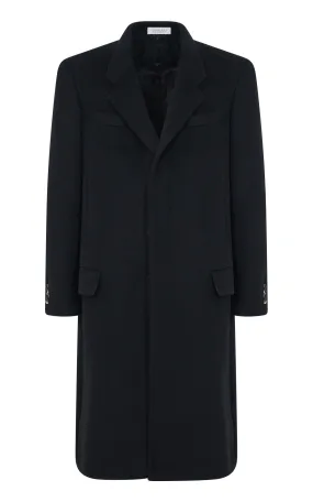 Slade Coat in Black Double-Face Recycled Cashmere