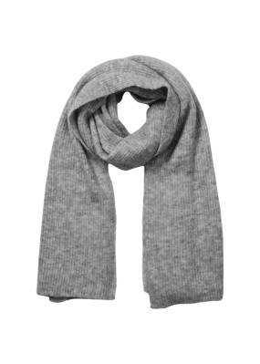 SLFMALINE LANO KNIT SCARF | MEDIUM GREY MELANGE