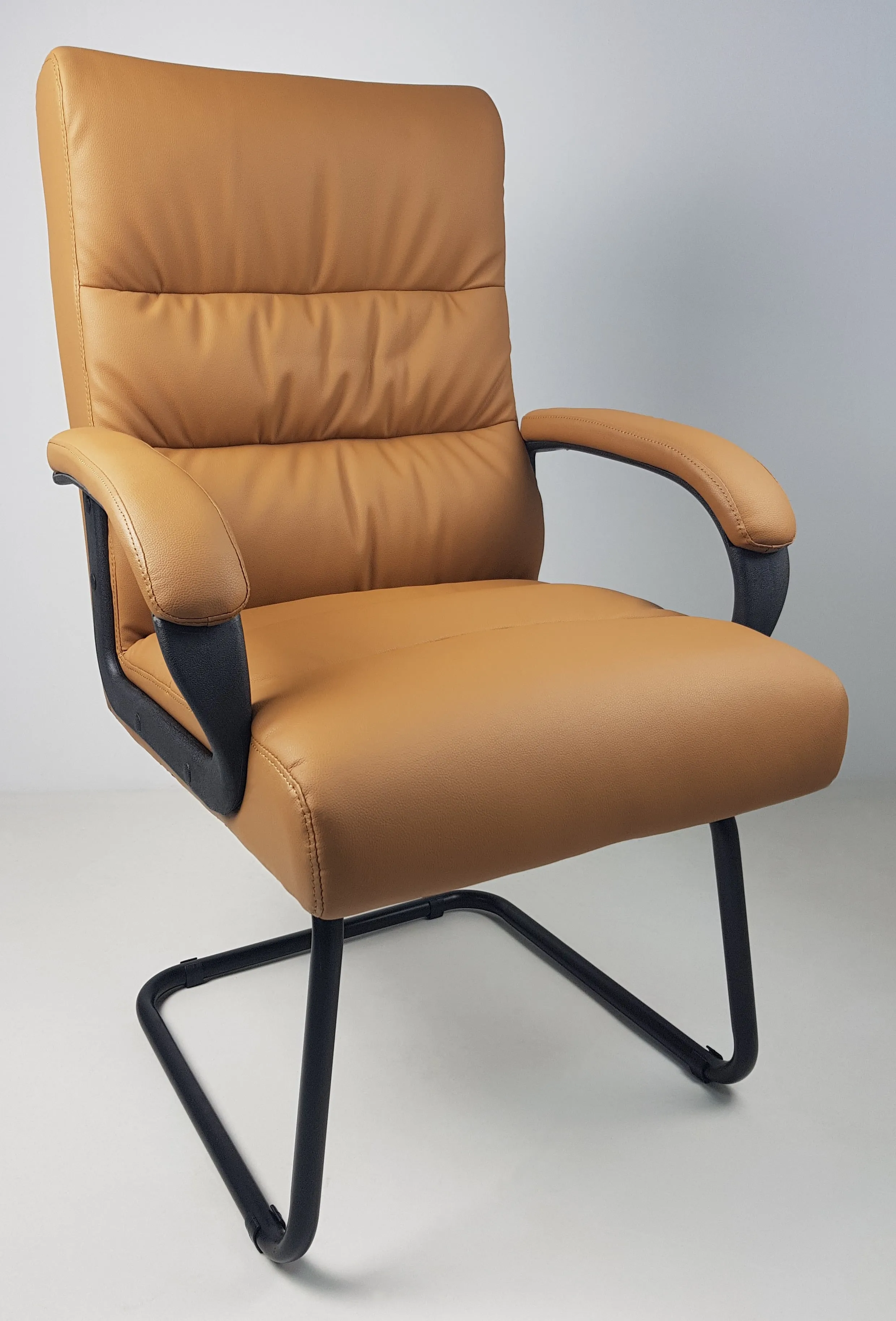 Soft Padded Visitor Office Chair in Beige - CHA-K35-2