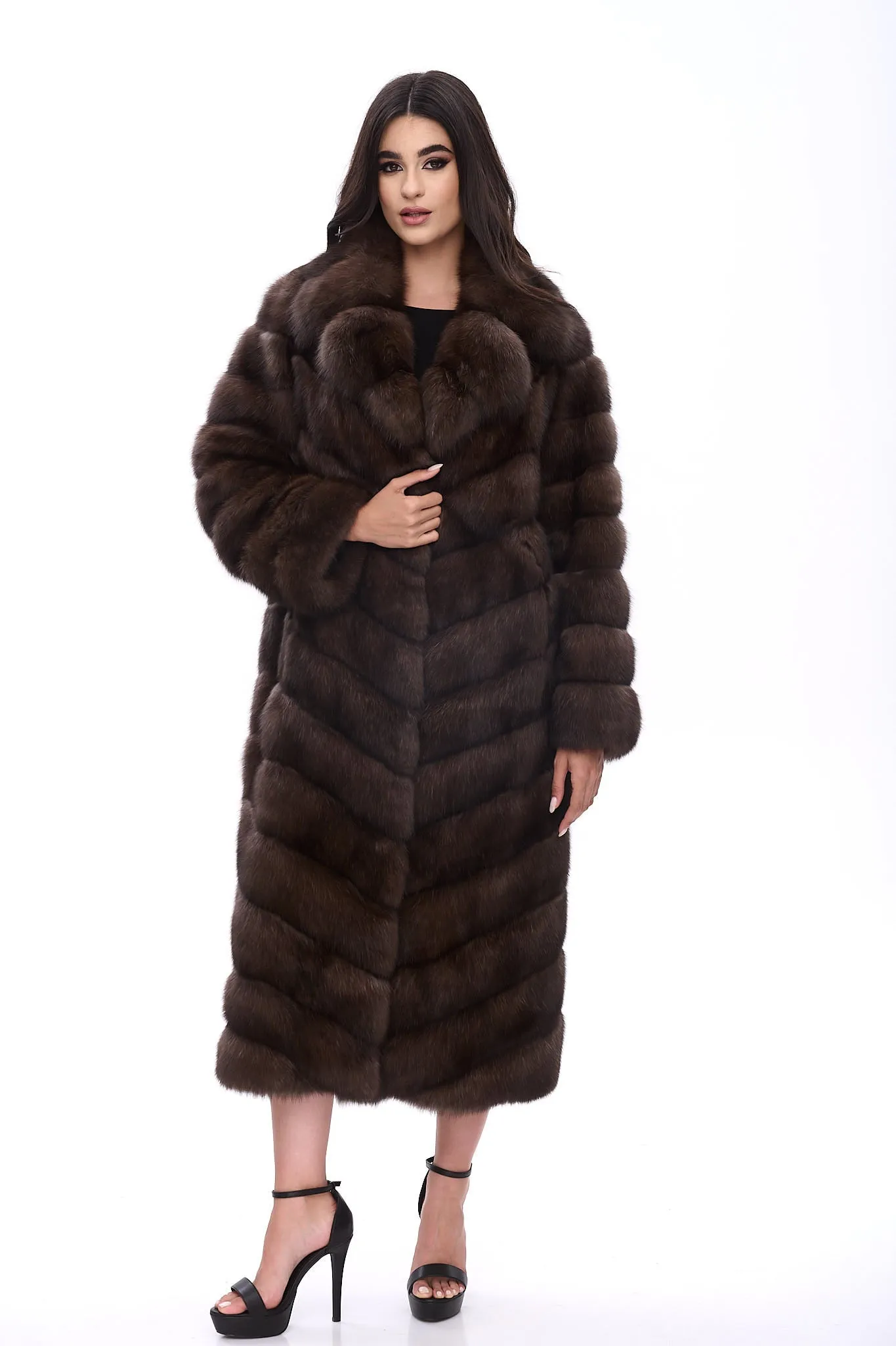 Straight-cut sable coat