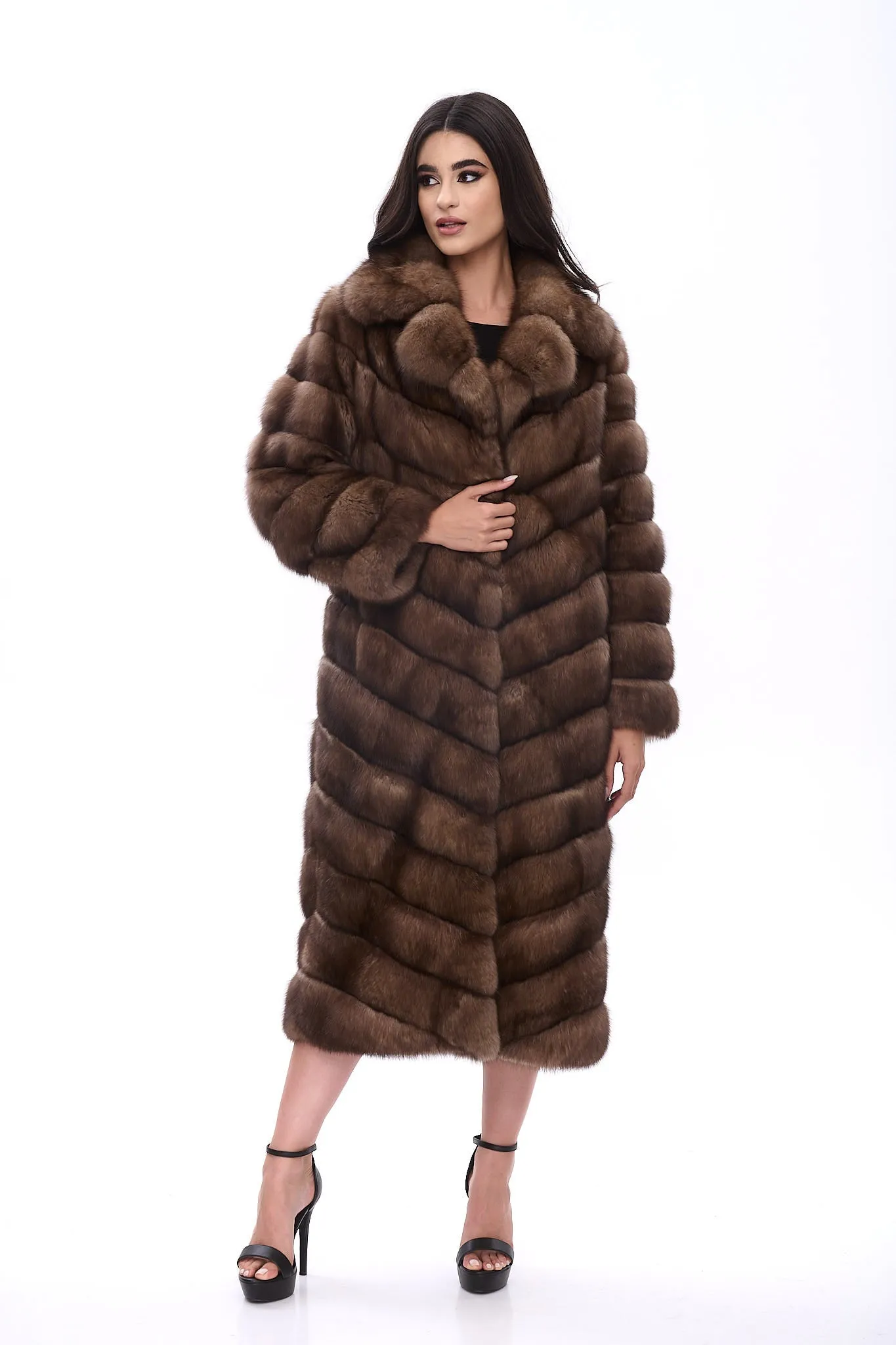 Straight-cut sable coat