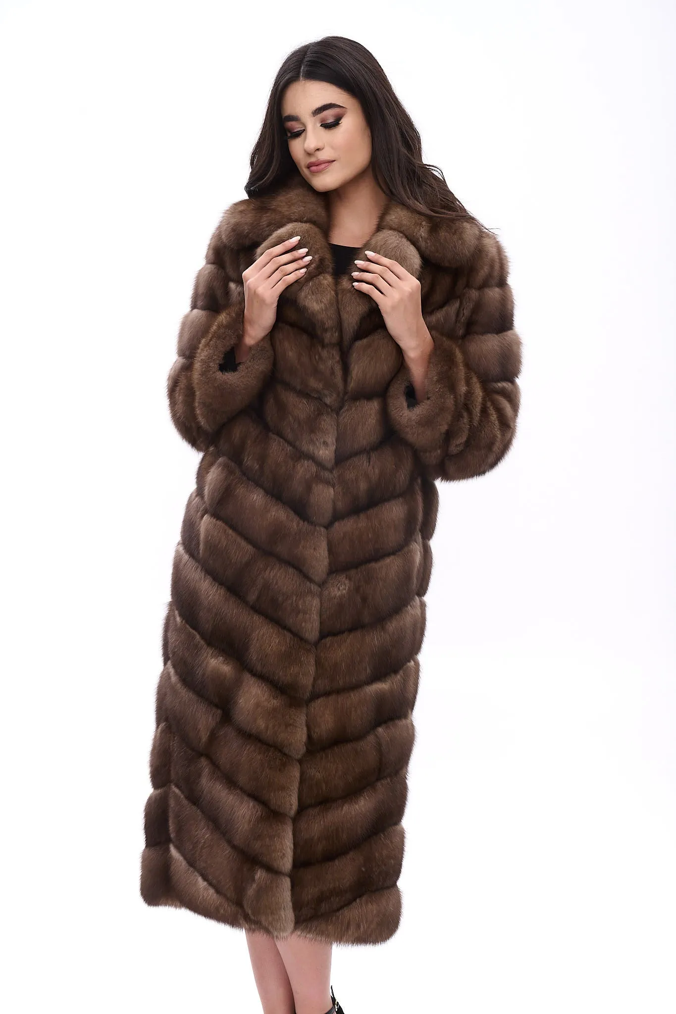 Straight-cut sable coat