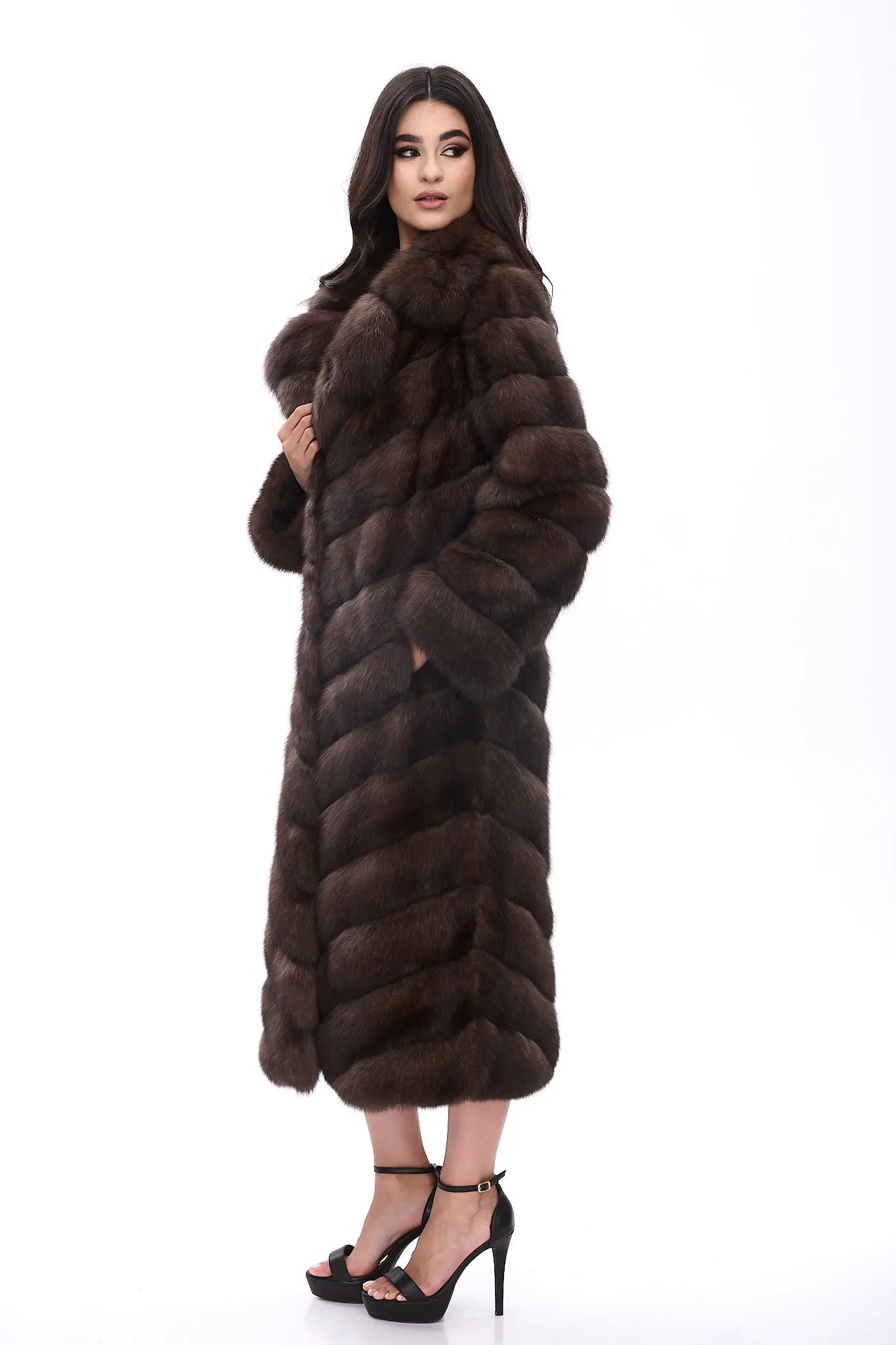 Straight-cut sable coat