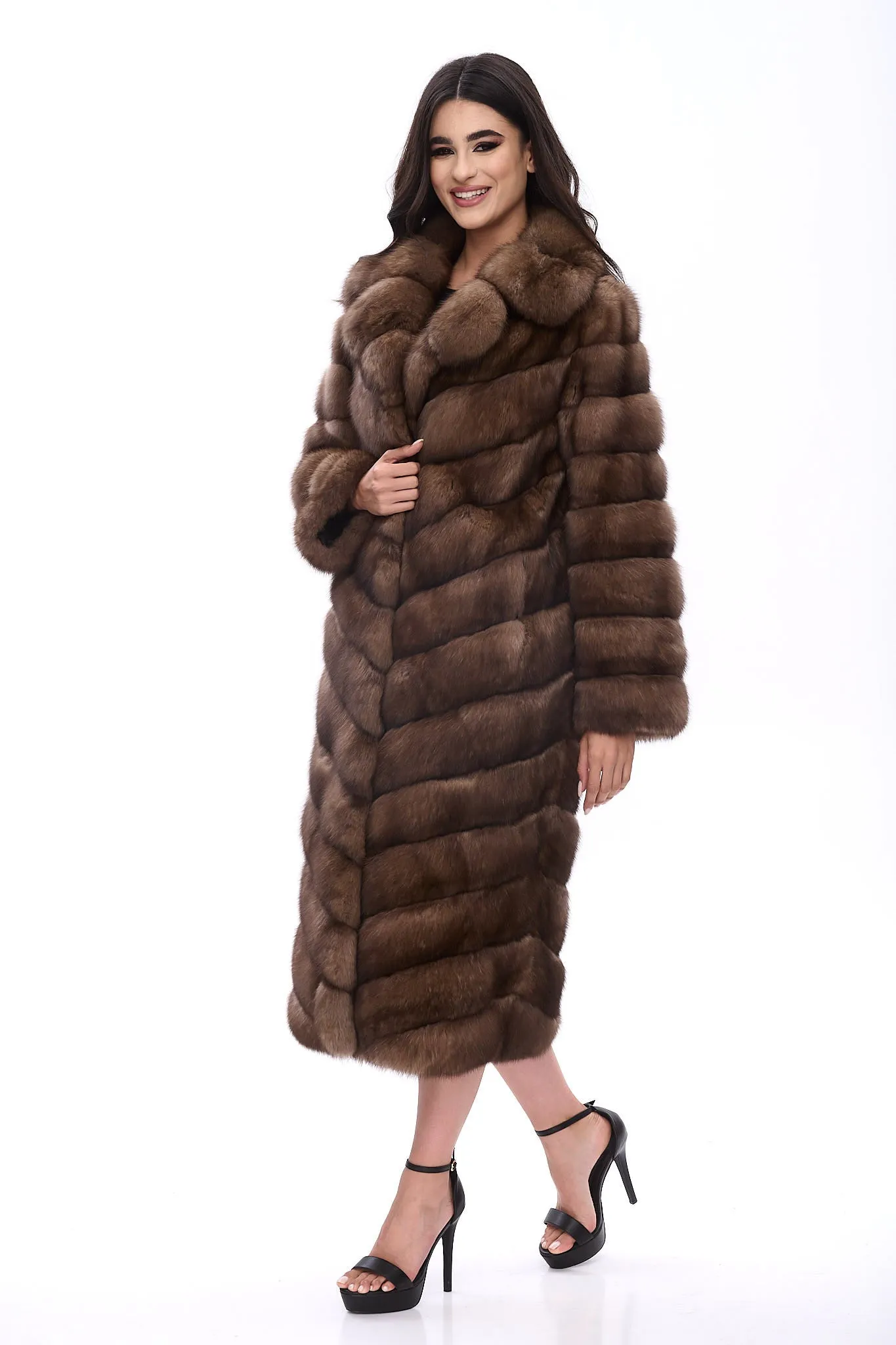 Straight-cut sable coat