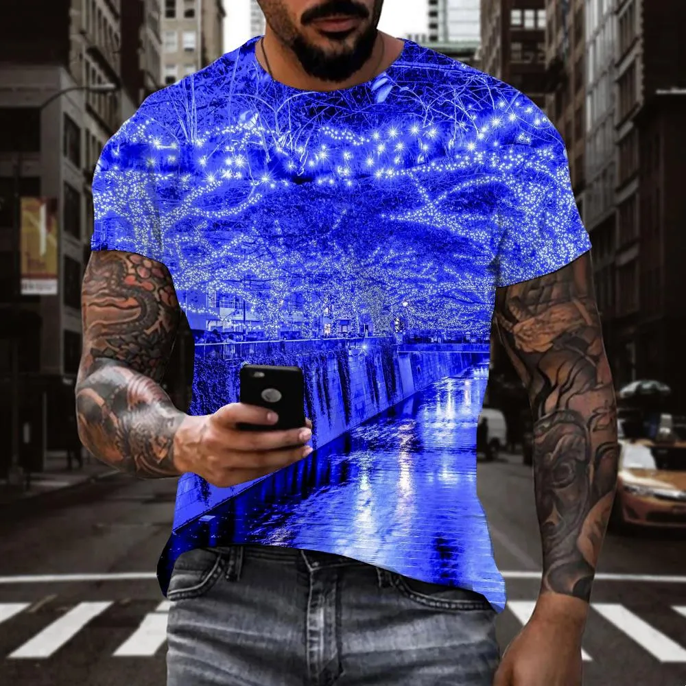 street lighting shirts t shirt 3D festival art costume Cool men Christmas