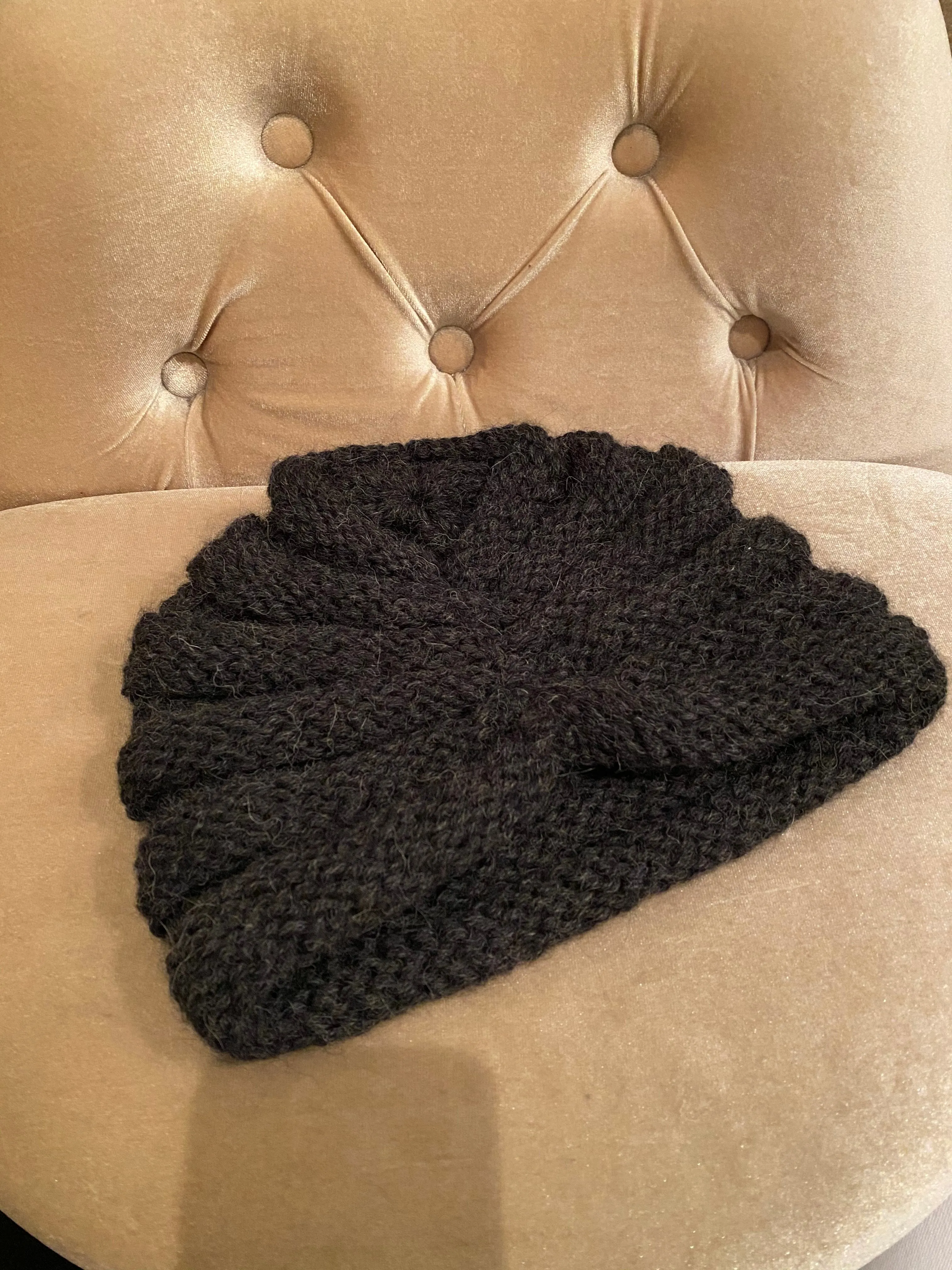 Studio Ked Grey Knit Turban Hat